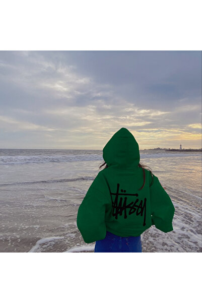 CLASSY.MODA Unisex 3 Thread K Hooded Kangaroo Pocket Back B Printed O Oversized Daily Comfortable Thick Fabric Hoodie