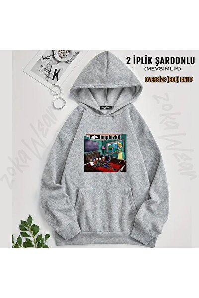 ZOKAWEAR Limp Bizkit V13 Printed Hooded Sweatshirt (2 Thread)