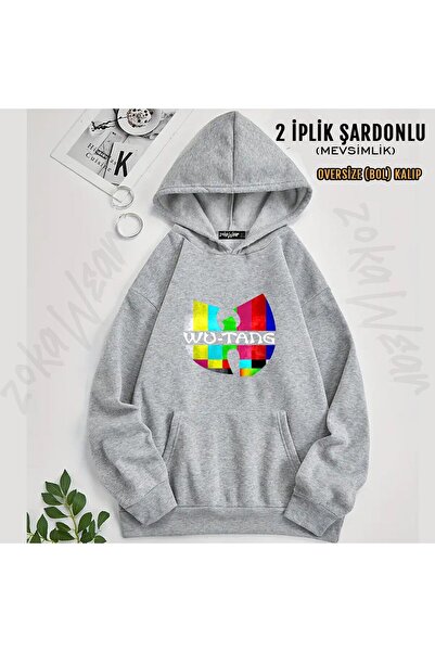 ZOKAWEAR سترة وو تانغ كلان v20 مطبوع بغطاء رأس (خيطين)