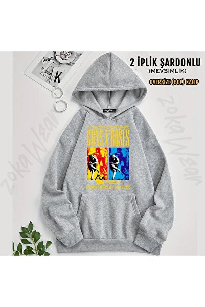 ZOKAWEAR Guns N' Roses v9 Принтирана суитшърт с качулка (2-пластова)