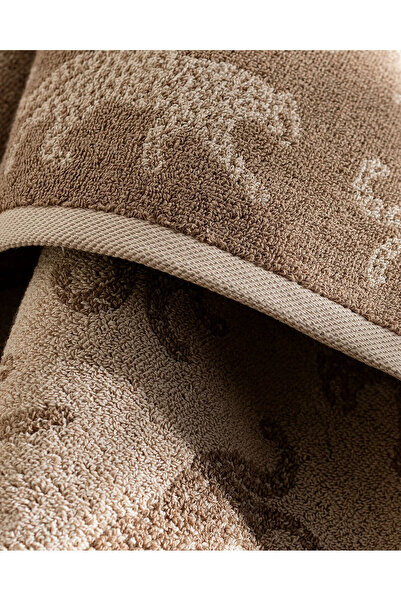 Madame Coco Леопардова нитка, фарбована, 100% бавовна, рушник для обличчя - кавовий