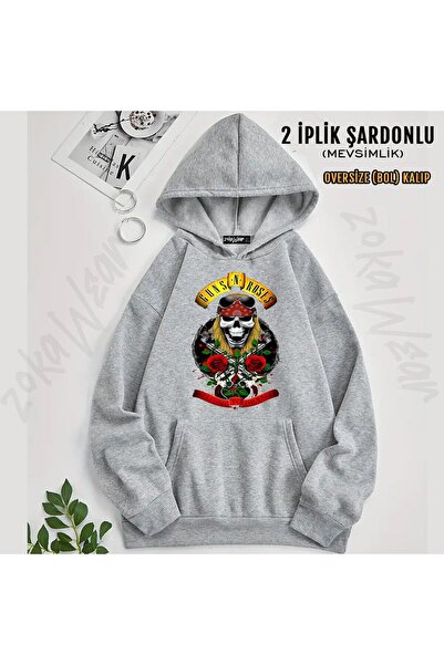ZOKAWEAR Guns N Roses V13 Printed Hooded Sweatshirt (2 Thread)