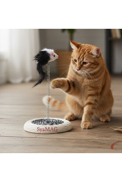 SyaMAG Interactive cat toy with mouse, 20 cm