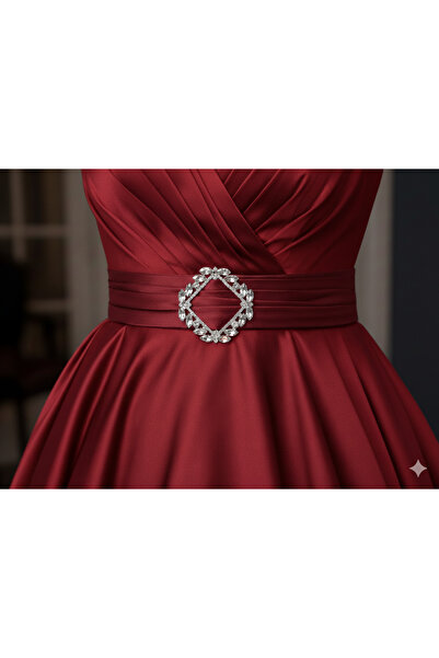 Estilo Lingerie Crystal Stone Silver Color Evening Dress Belt Buckle, Design Belt Buckle, Evening Dress Accessory