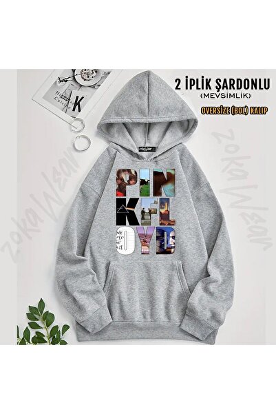 ZOKAWEAR Pink Floyd V25 Printed Hooded Sweatshirt (2 Thread)