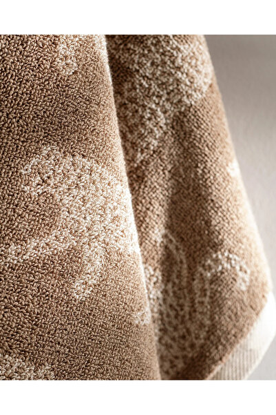 Madame Coco Леопардова нитка, фарбована, 100% бавовна, рушник для обличчя - кавовий