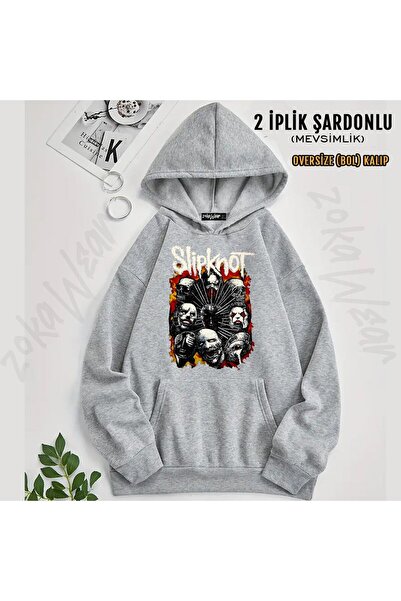 ZOKAWEAR Slipknot V28 Printed Hooded Sweatshirt (2 Thread)