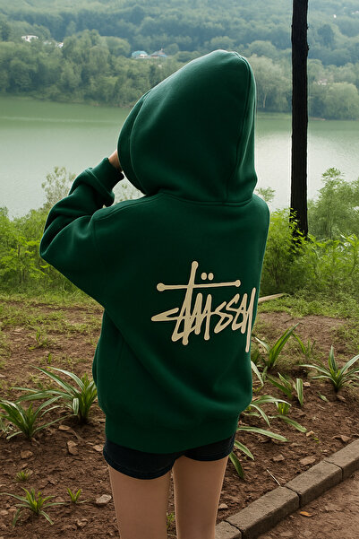 CLASSY.MODA Unisex 3 Thread Thick Fabric K Hooded Kangaroo Pocket Back B Printed O Oversized Comfortable Casual Hoodie