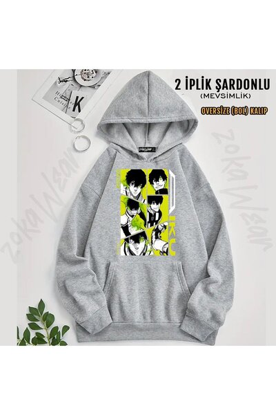 ZOKAWEAR Bachira Meguru v9 Принтирана суитшърт с качулка (2-слойна)