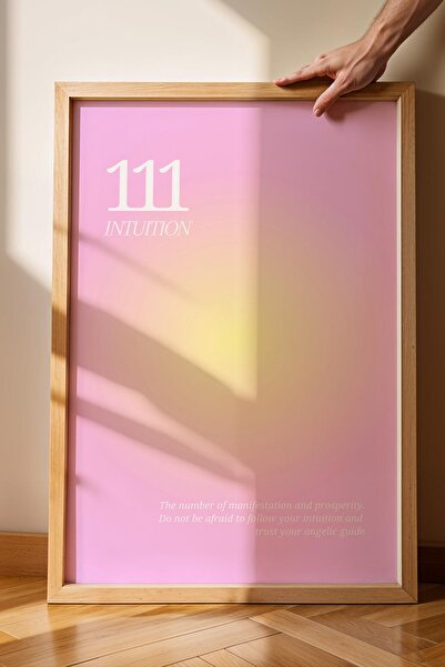 Saturn Angel No 111 Pictură înrămată cu cadru cu numere de înger, intuiție, a...