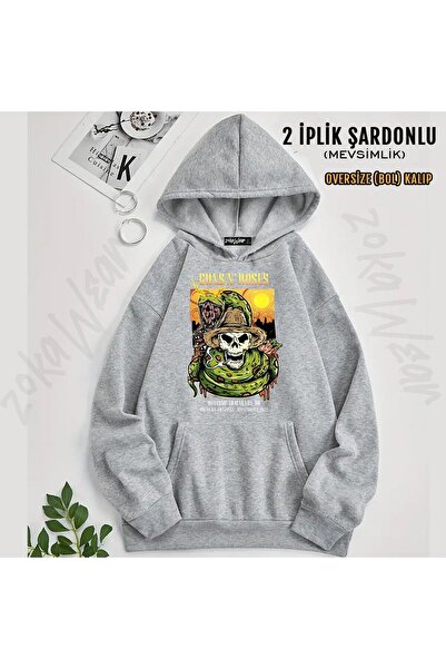 ZOKAWEAR Guns N Roses v22 cu imprimeu cu glugă Swea tricou (2 fire)