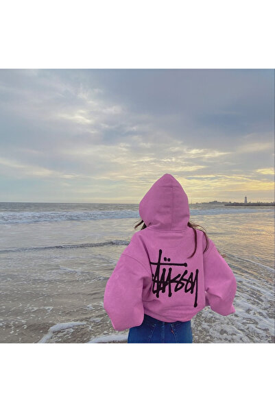 CLASSY.MODA Unisex 3 Thread K Hooded Kangaroo Pocket Back B Printed O Oversized Daily Comfortable Thick Fabric Hoodie