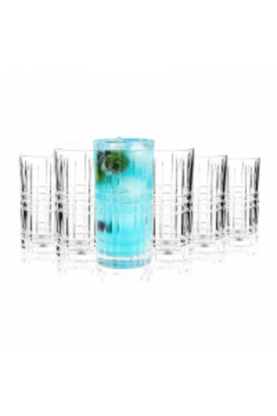 MANSOURA GLASS Set of 6 Glass Tumblers 300ml Mansoura VENTO Square