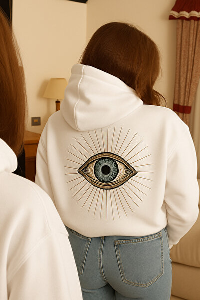 CLASSY.MODA Hanorac supradimensionat cu 3 buzunare tip cangur, cu imprimeu oc...