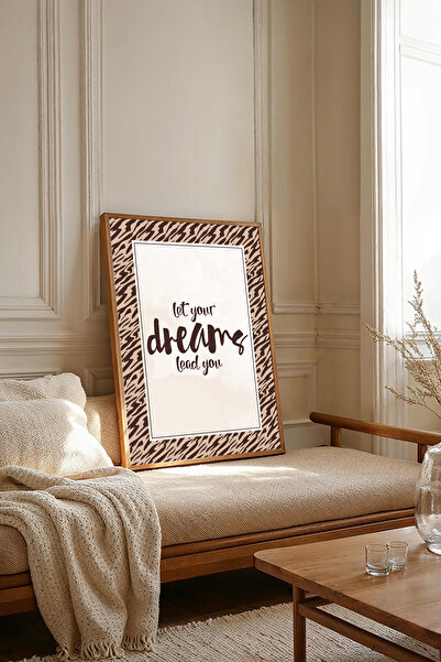 Dekorsiahome One Piece Wooden Framed Wall Lettering Paintings Tk2548