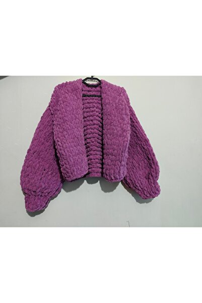 Lavinia Center Kadın El Örgüsü Puffy Ceket, Hırka