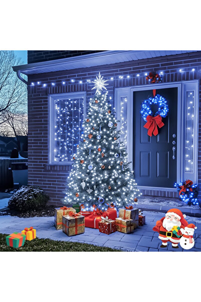 OBSIDION LED String Lights 100m, 500 Diamond-type LEDs, IP44, 8 Lighting Modes, Blue