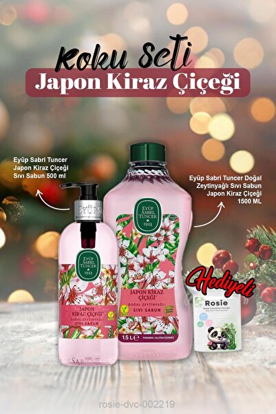 Eyüp Sabri Tuncer Japanese Cherry Blossom Pattern Liquid Soap - 500ml and 150...