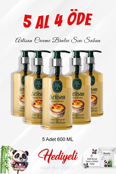 Eyüp Sabri Tuncer Creme Brulee Artisan Liquid Soap 600 ml Buy 5 Get 4 and Ros...