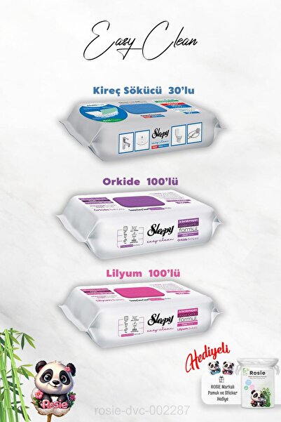 Sleepy 100 قطعة مع إضافات الزنابق والأوركيد، 30 قطعة مناشف تنظيف مزيل الجير و...