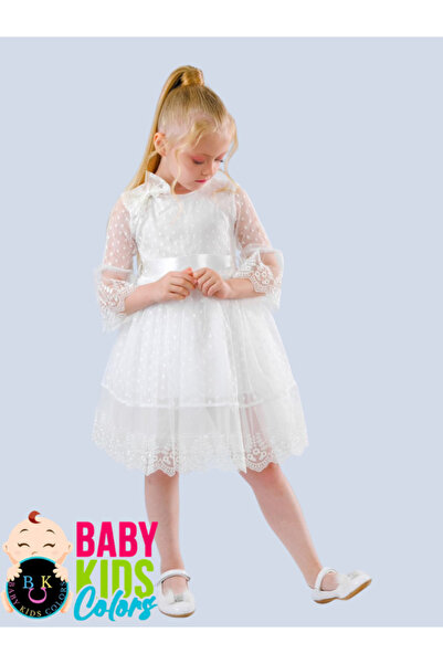 baby kids colors Φόρεμα για κορίτσια με δαντέλα Φούστα με δαντέλα με φαρδιά δαντέλα