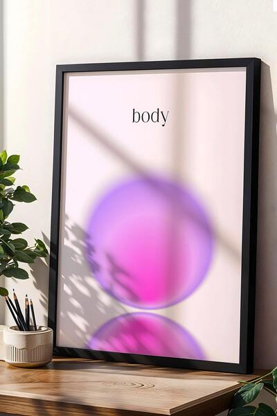 Saturn Картина с рамка „Аура на тялото“ Розово-лилави цветове на енергията на аурата