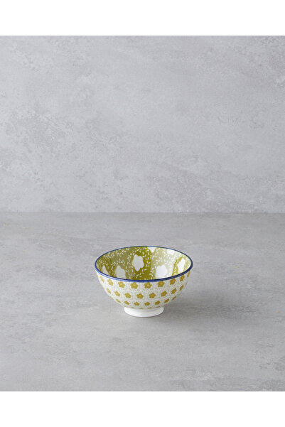 English Home Plantopia Porselen Çerezlik 11 cm Beyaz - Yeşil