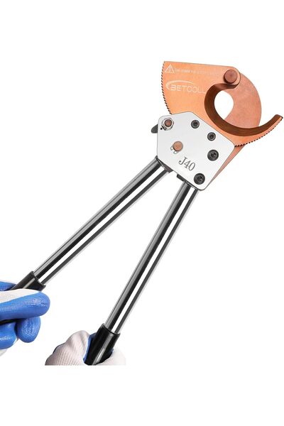 BETOOLL Heavy Duty Aluminum Copper Ratchet Cable Cutters up to 300 mm² Wire C...