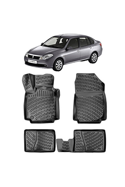 Umbrella Renault Symbol II 2008-2013 Set 4 covorase auto din cauciuc tip tavi...