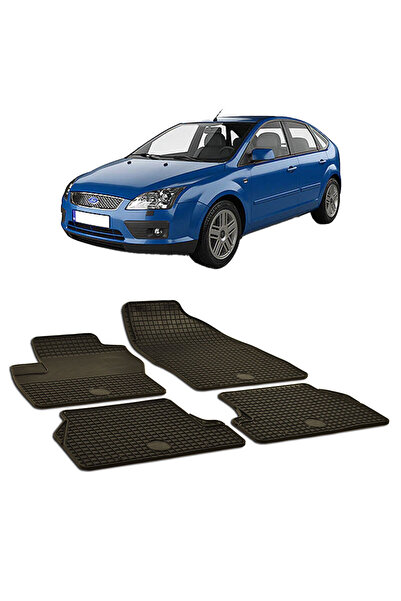 Umbrella Set of 4 Urban Line rubber car mats compatible with Ford Focus II (2005-2010)