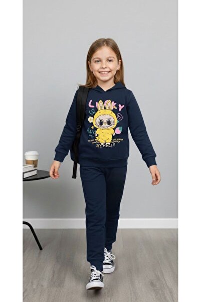KOKOŞ BEBEK Printed Girls' Tracksuit Set - Age 6/10 - 31573