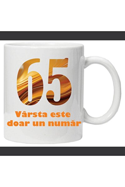 CRD PRINT Personalized mug 'Age is just a number - variant 2 - 65' (330 ml)