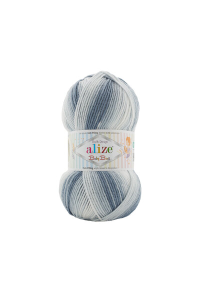 Alize Baby Best Batik, Knitting Yarn 5-Pack 10% Bamboo - 90% Acrylic (Anti-Pilling Acrylic), Şevval Tuhafiye