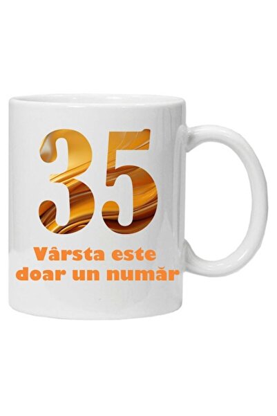 CRD PRINT Personalized mug with print "age is just a number - variant 2 - 35"