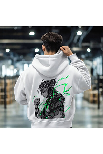 CLASSY.MODA Φούτερ O oversized με με κουκούλα νήματα K, τσέπες καγκουρό και σ...