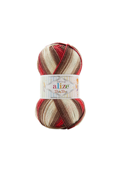 Alize Baby Best Batik, Knitting Yarn 5-Pack 10% Bamboo - 90% Acrylic (Anti-Pilling Acrylic), Şevval Tuhafiye