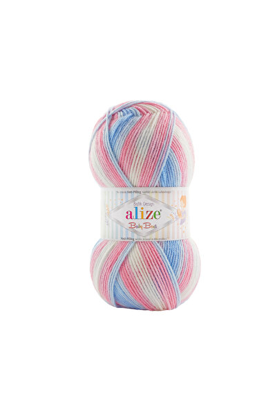 Alize Baby Best Batik, Knitting Yarn 5-Pack 10% Bamboo - 90% Acrylic (Anti-Pilling Acrylic), Şevval Tuhafiye