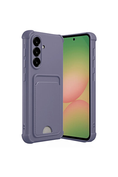 eco port حافظة سامسونج جالاكسي A36 من السيليكون مع بطاقة عمل كلفن - ليلك