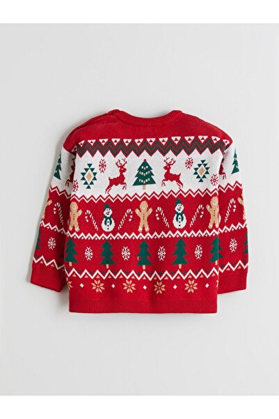 LC Waikiki Lcw Baby Crew Neck Long Sleeve Christmas Themed Baby Boy Set