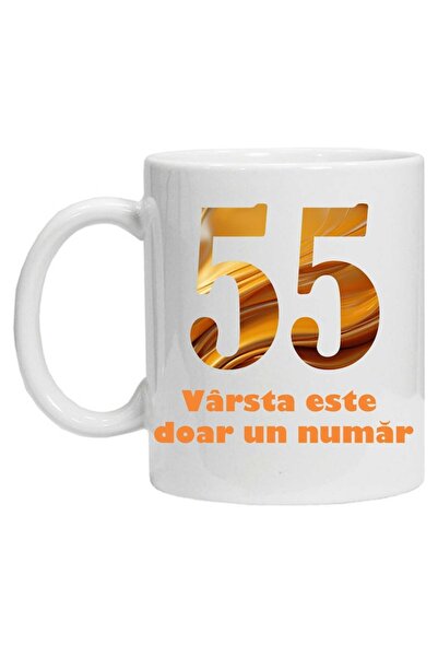 CRD PRINT Personalized ceramic mug "age is just a number - variant 2 - 55" - 330 ml