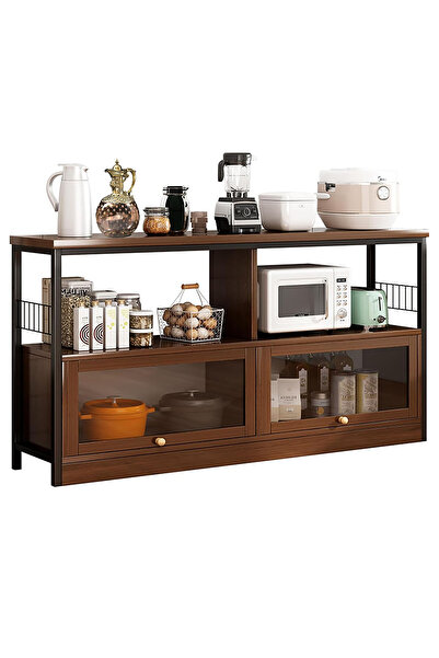 AGD Side Storage Cabinet – Multi-use Living Room/Office/Kitchen Cabinet with 3 Shelves and 2 Doors