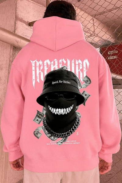 CLASSY.MODA 3 إنيرينغ كيه بغطاء رأس سويت شيرت بجيب كنغر للنقود وشخصية مع قناع...