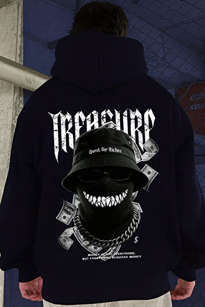 CLASSY.MODA 3 إنيرينغ كيه بغطاء رأس سويت شيرت بجيب كنغر للنقود وشخصية مع قناع...