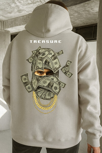 CLASSY.MODA «3 υφάσματα με κλωστές, με κουκούλα τσέπες καγκουρό, μάσκα σε σχή...