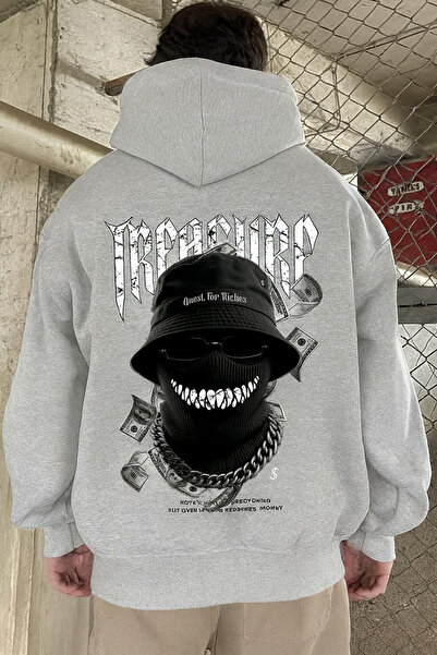 CLASSY.MODA Hanorac cu 3 fire k cu glugă cu buzunar cangur pentru bani și mas...