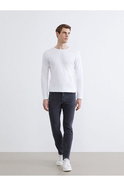 LC Waikiki Γκρι 779 Ανδρικό τζιν παντελόνι κανονικής εφαρμογής