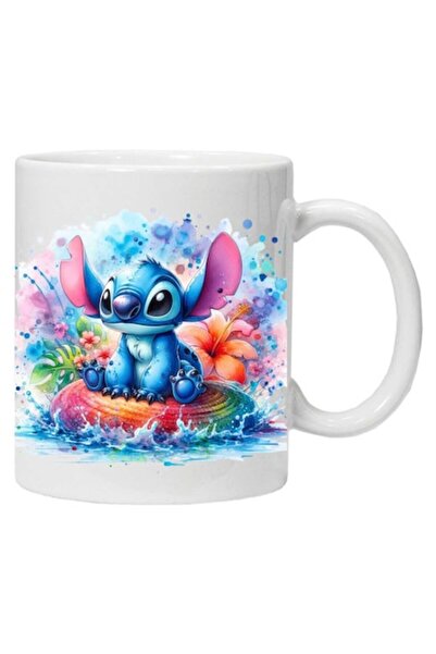 CRD PRINT Personalized mug with 'STITCH 4' print, white ceramic, 330 ml