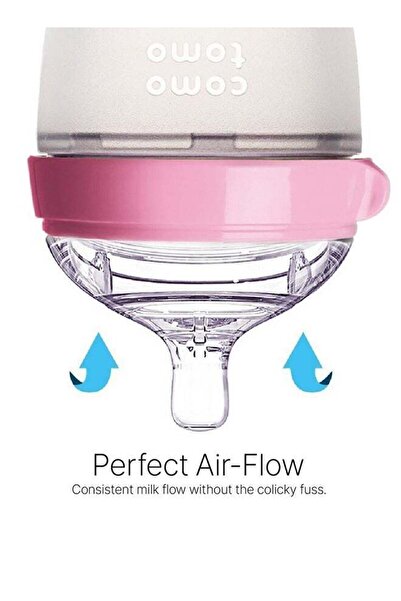 comotomo Natural Feel Baby Bottle 150ml - Pink