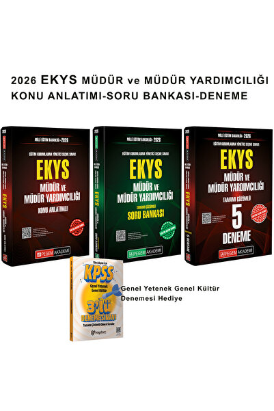 Pegem Akademi Yayıncılık 2026 EKYS MEB Müdür ve Müdür Yardımcılığı Konu Anlat...