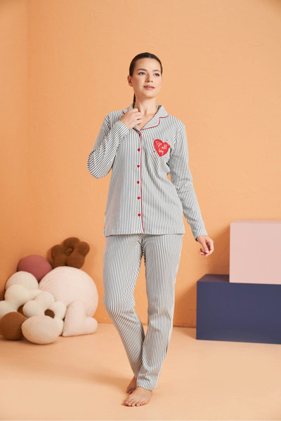 bamido Pjs 28064 women's buttoned pajama set